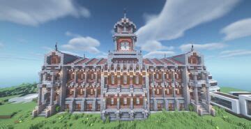 Townhall Minecraft Maps with Downloadable Schematic.